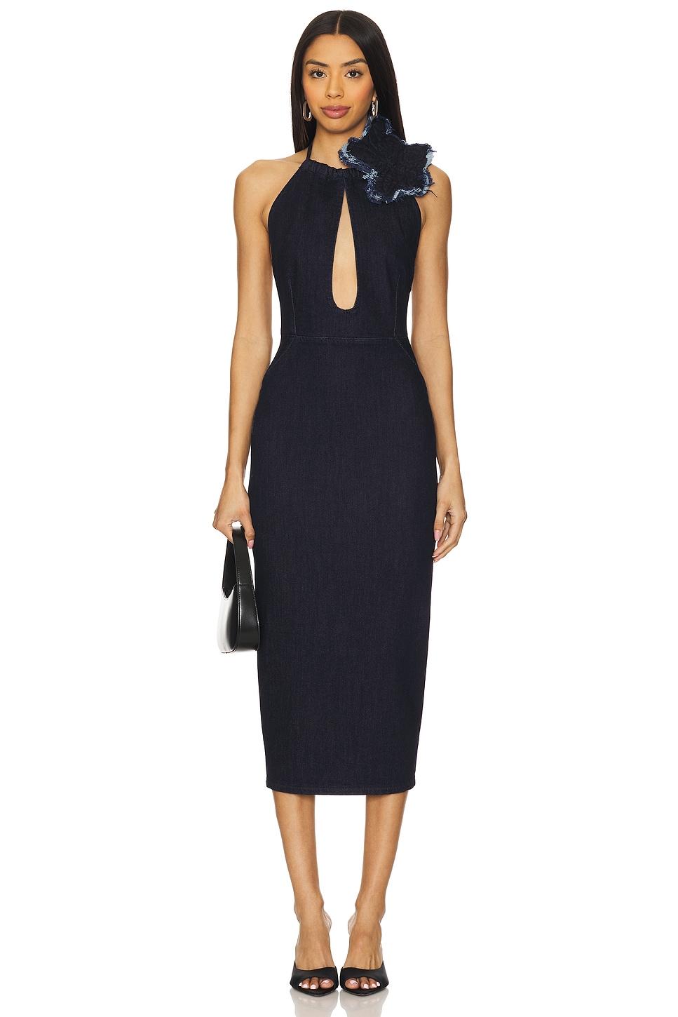 olivia denim midi dress