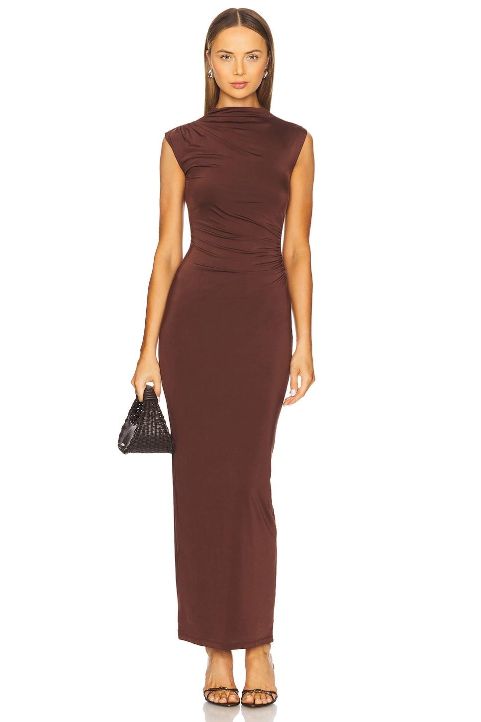 olivia high neck midi dress