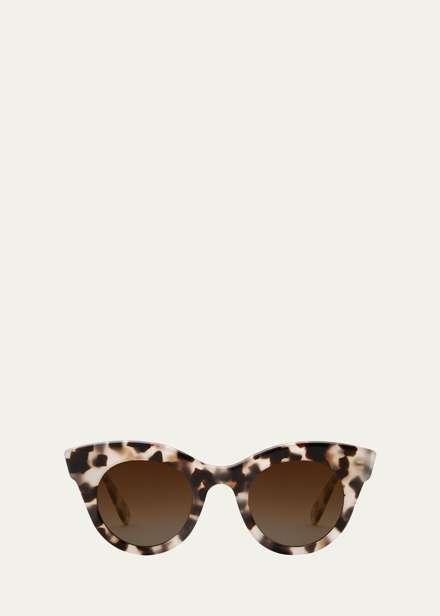 olivia patterned acetate cat-eye sunglasses