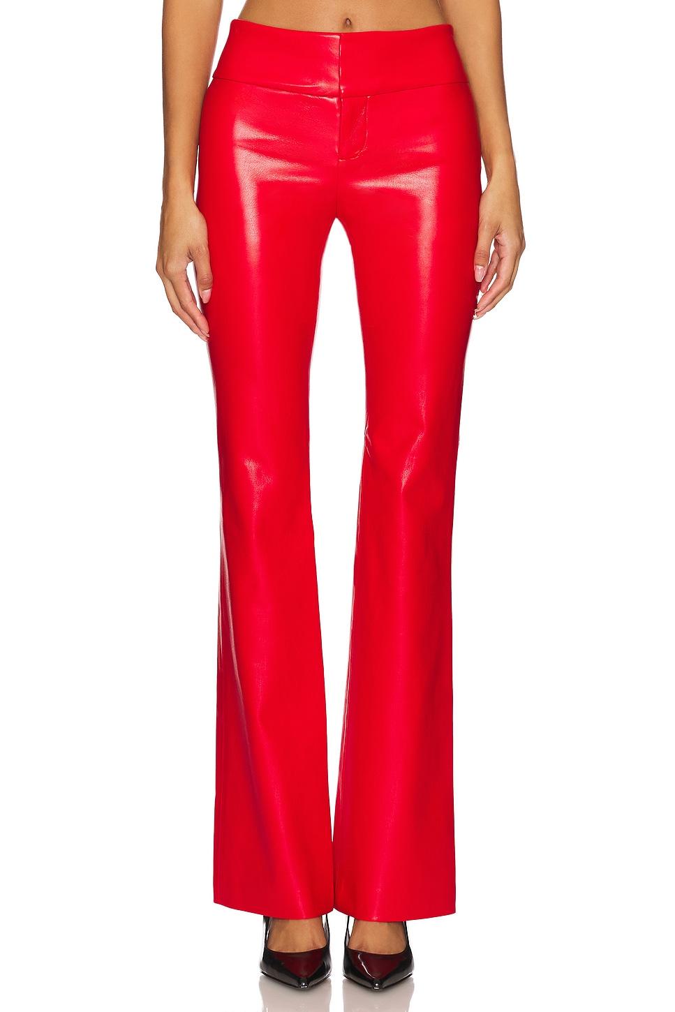 olivia vegan leather side slits pant