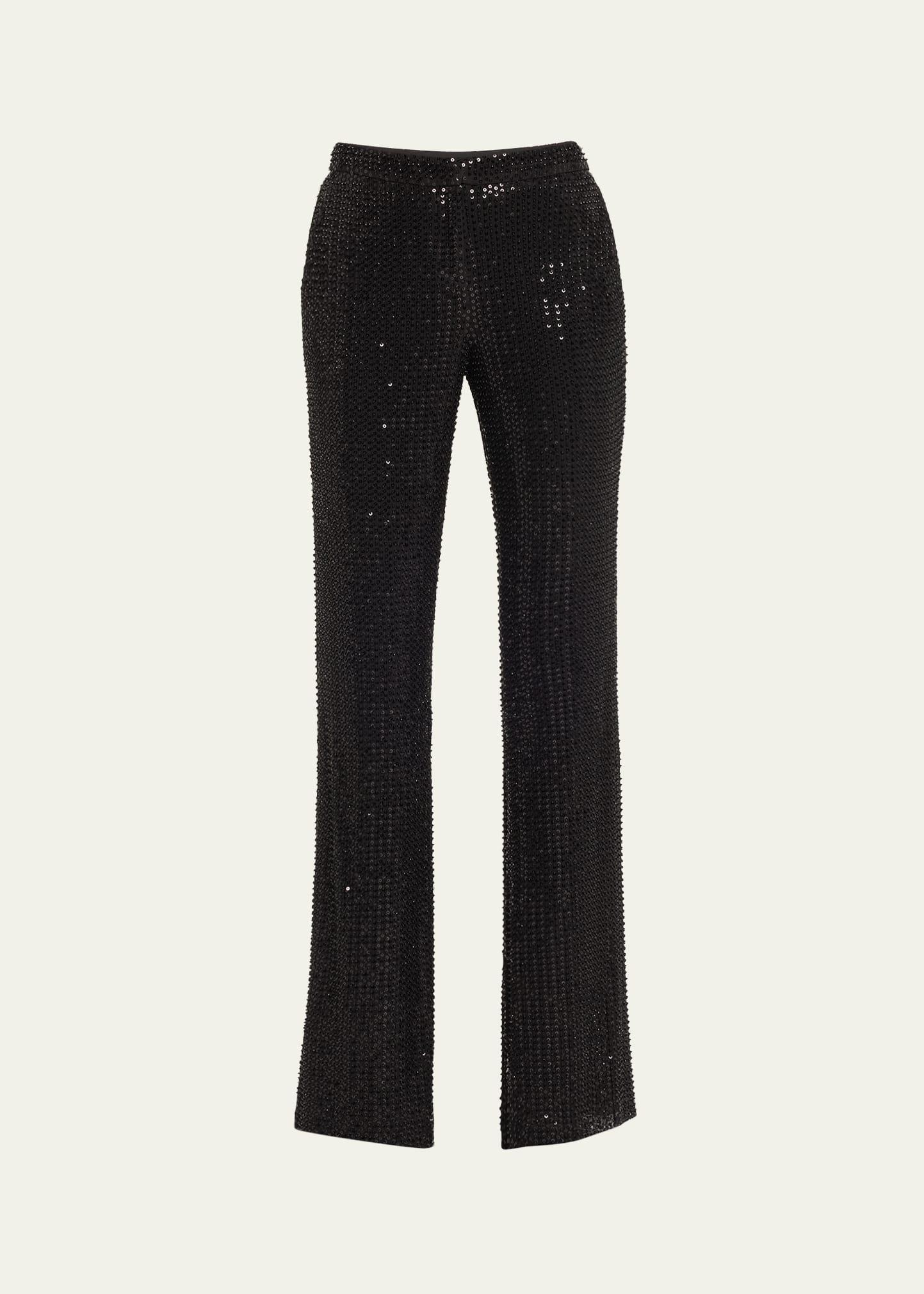 olivian sequined straight-leg pants