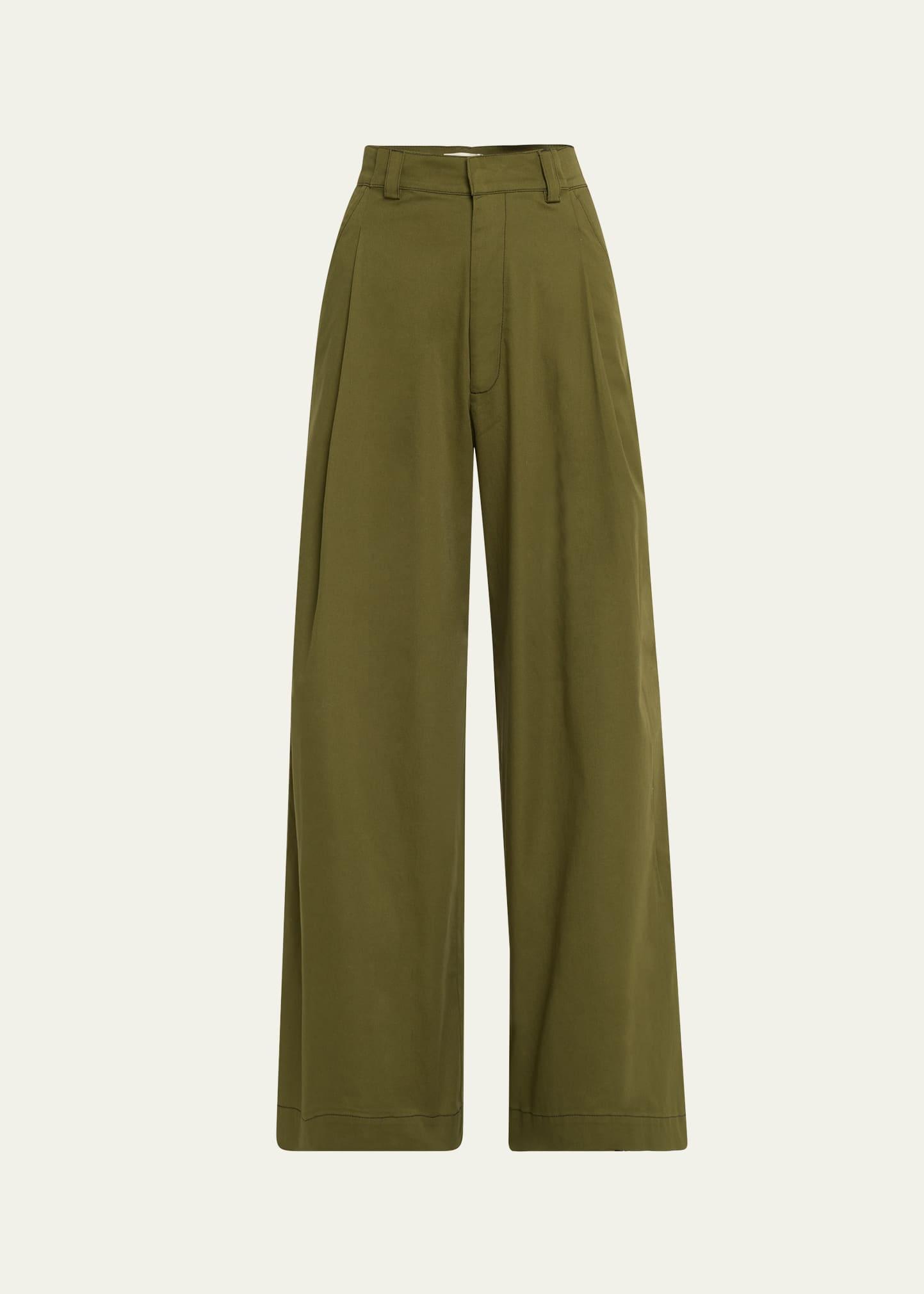 olympe pleated wide leg pants