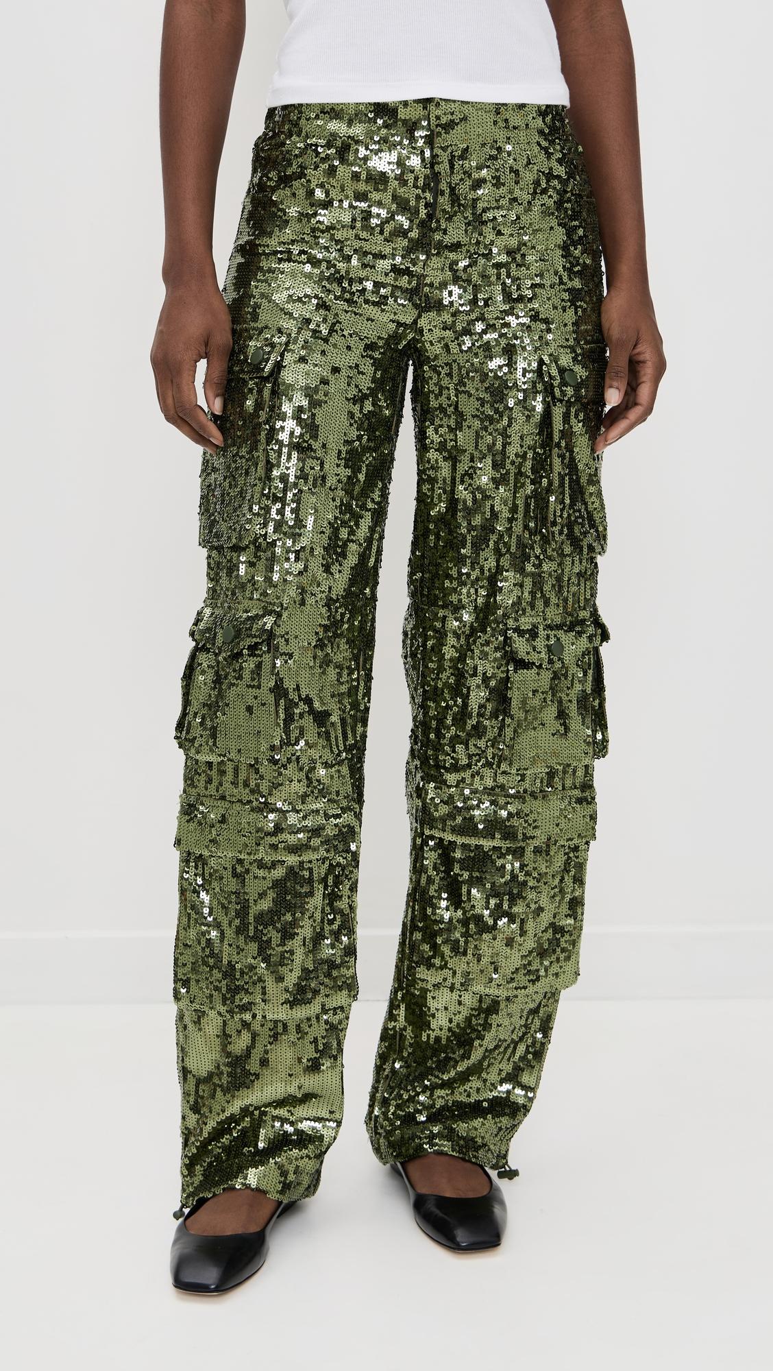 olympia mr sequin baggy cargo pants