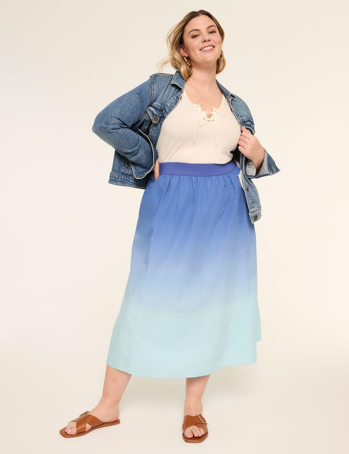 ombre maxi skirt