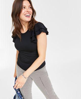 on 34th flutter sleeve top created for macys xxs 4x