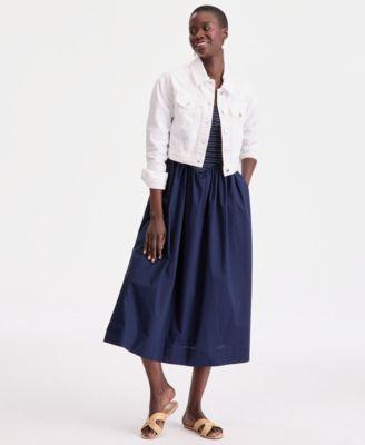 on 34th womens cropped denim trucker jacket macys exclusive