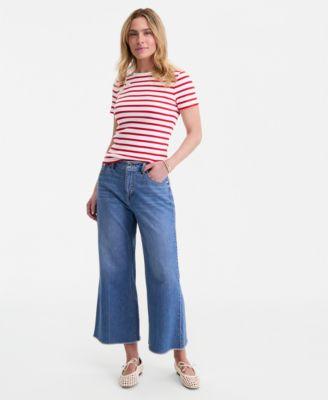 on 34th womens cropped relaxed flare jeans macys exclusive
