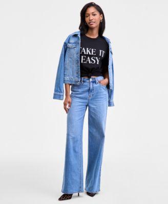 on 34th womens high rise wide leg jeans 0 short 26w macys exclusive