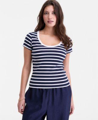 on 34th womens scoop neck layering t shirt macys exclusive