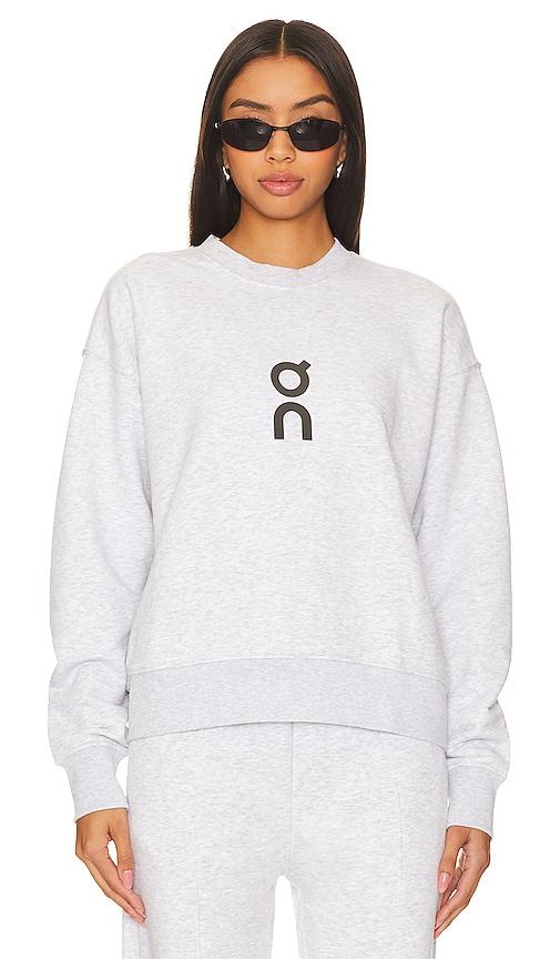on club crewneck sweatshirt in grey.