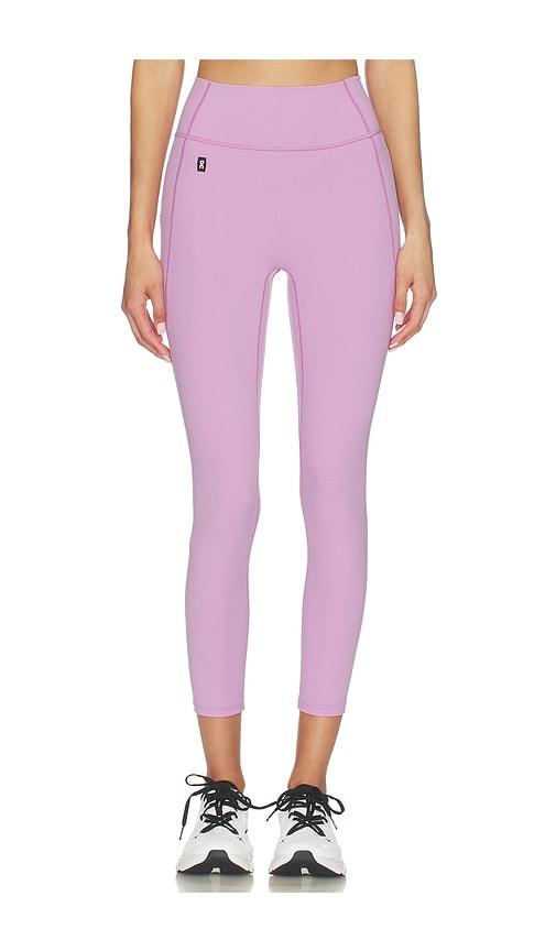 on studio legging 7/8 in lavender.