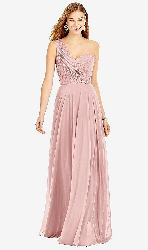 one-shoulder draped chiffon maxi dress - dani