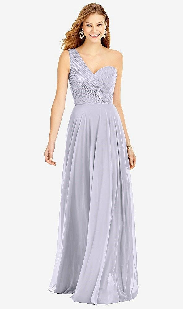 one-shoulder draped chiffon maxi dress - dani