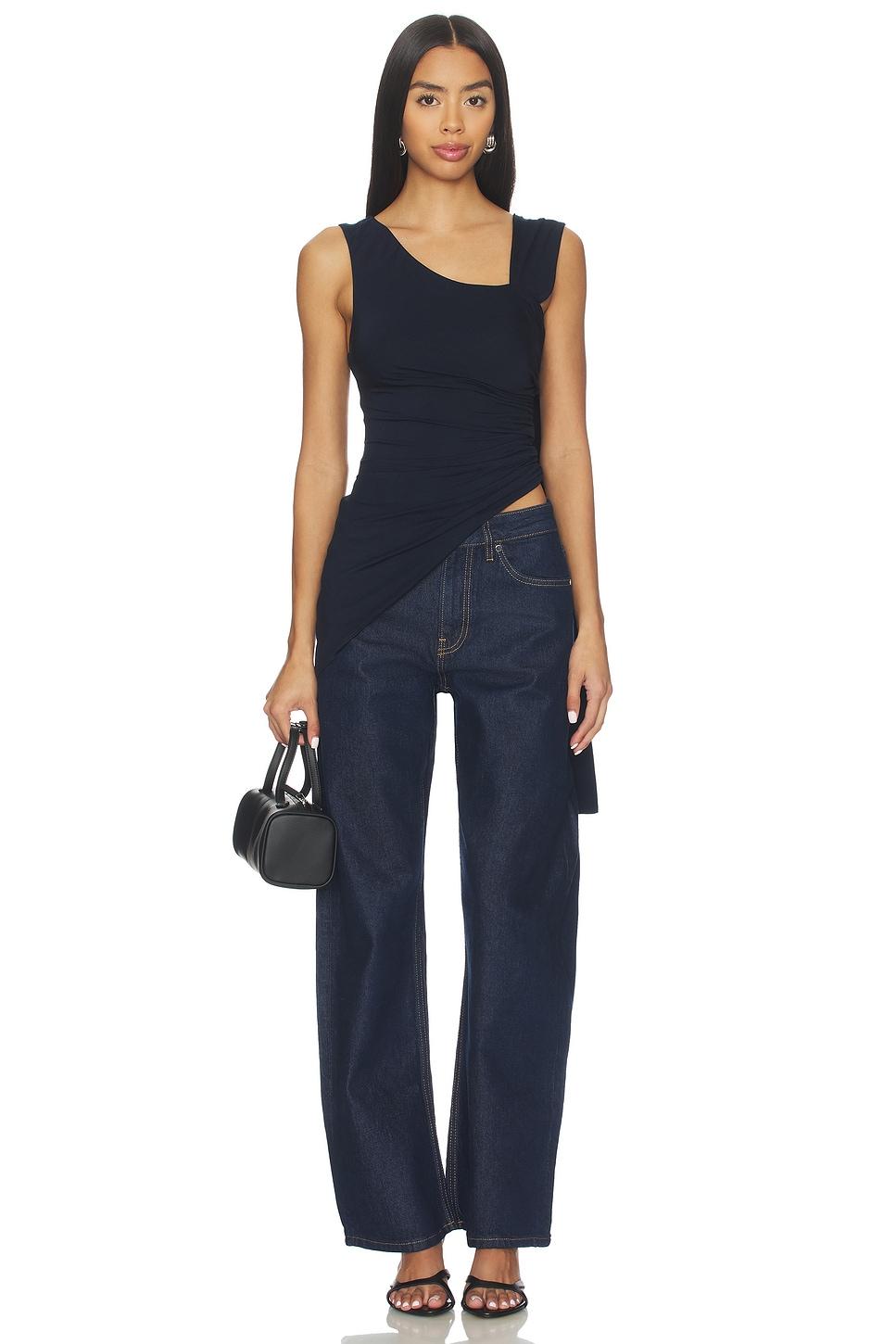 one shoulder draped top