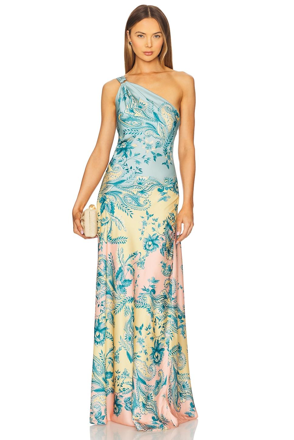 one shoulder long dress