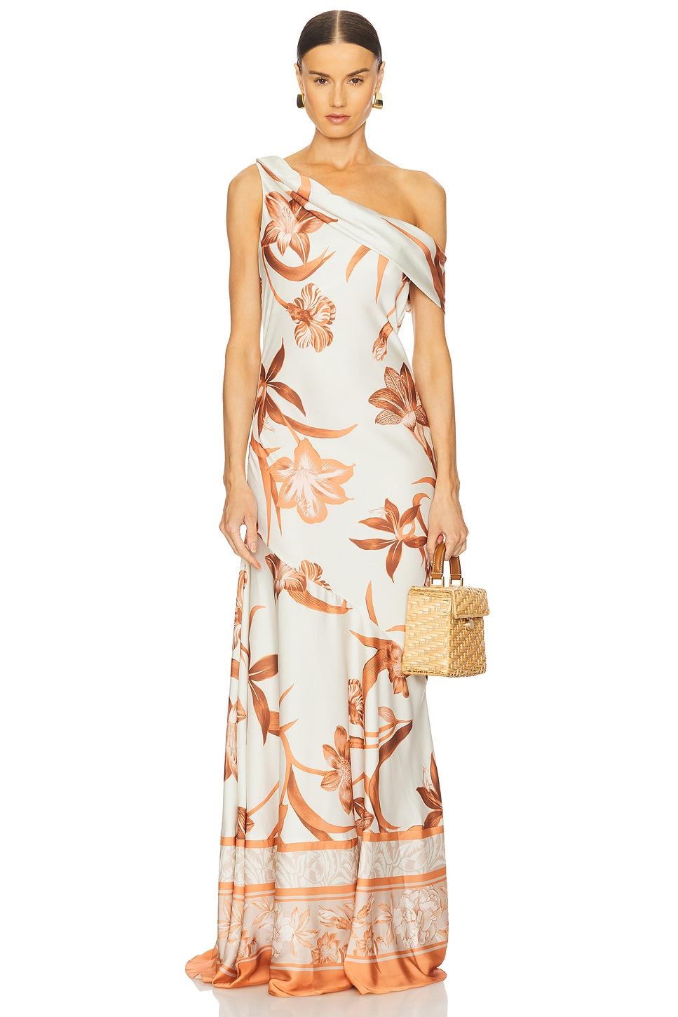 one shoulder maxi dress
