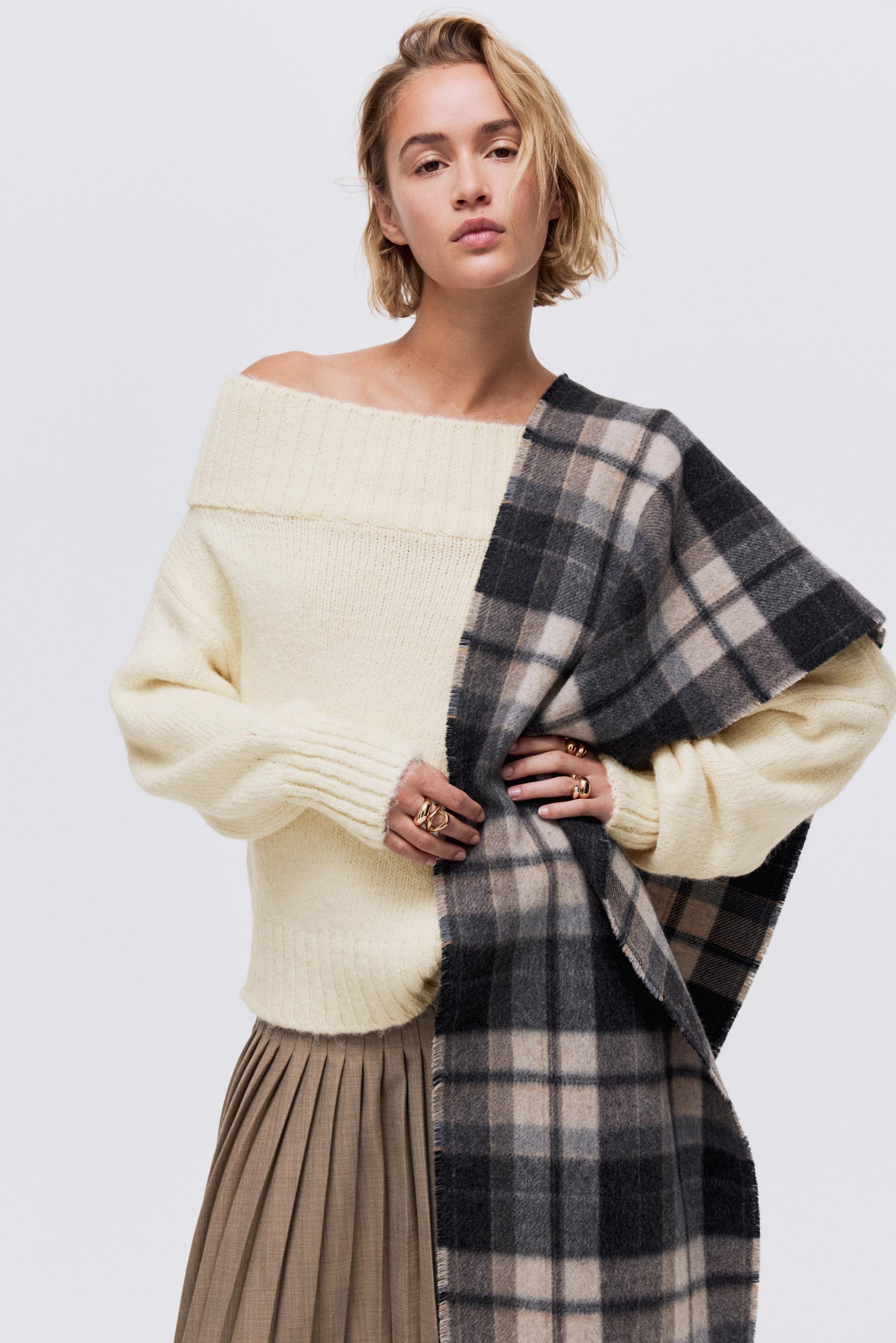 one-shoulder sweater
