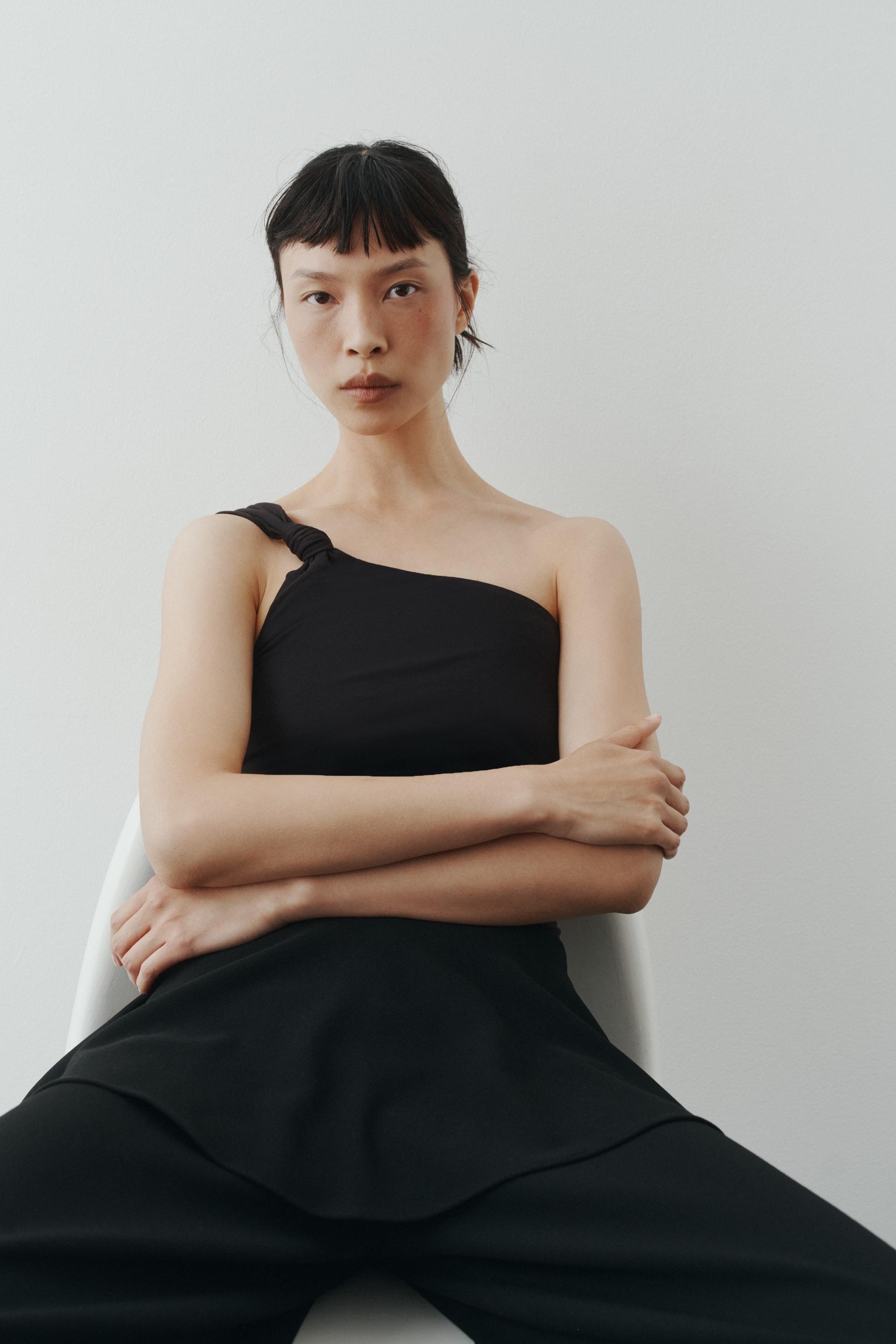 one-shoulder thong bodysuit