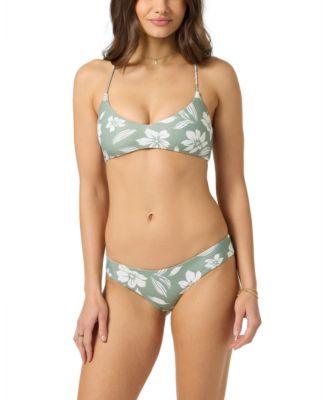 oneill womens saltwater essentials huntington bikini swim top full coverage swim bottoms
