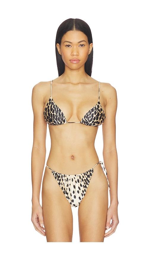 onia jolie bikini bikini top in brown.