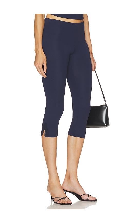 only hearts capri leggings in navy.