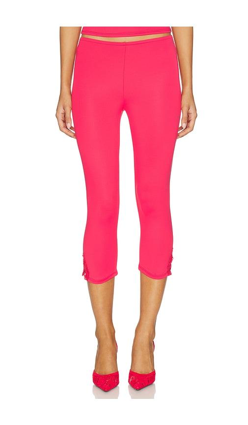 only hearts capri leggings in pink.