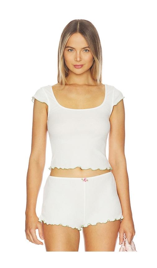 only hearts portrait tee in ivory.