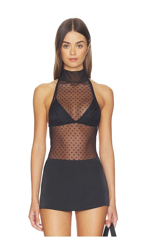 only hearts rita bodysuit in black.