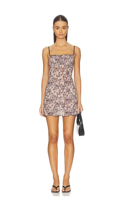 only hearts x revolve fleur mini dress in light grey.