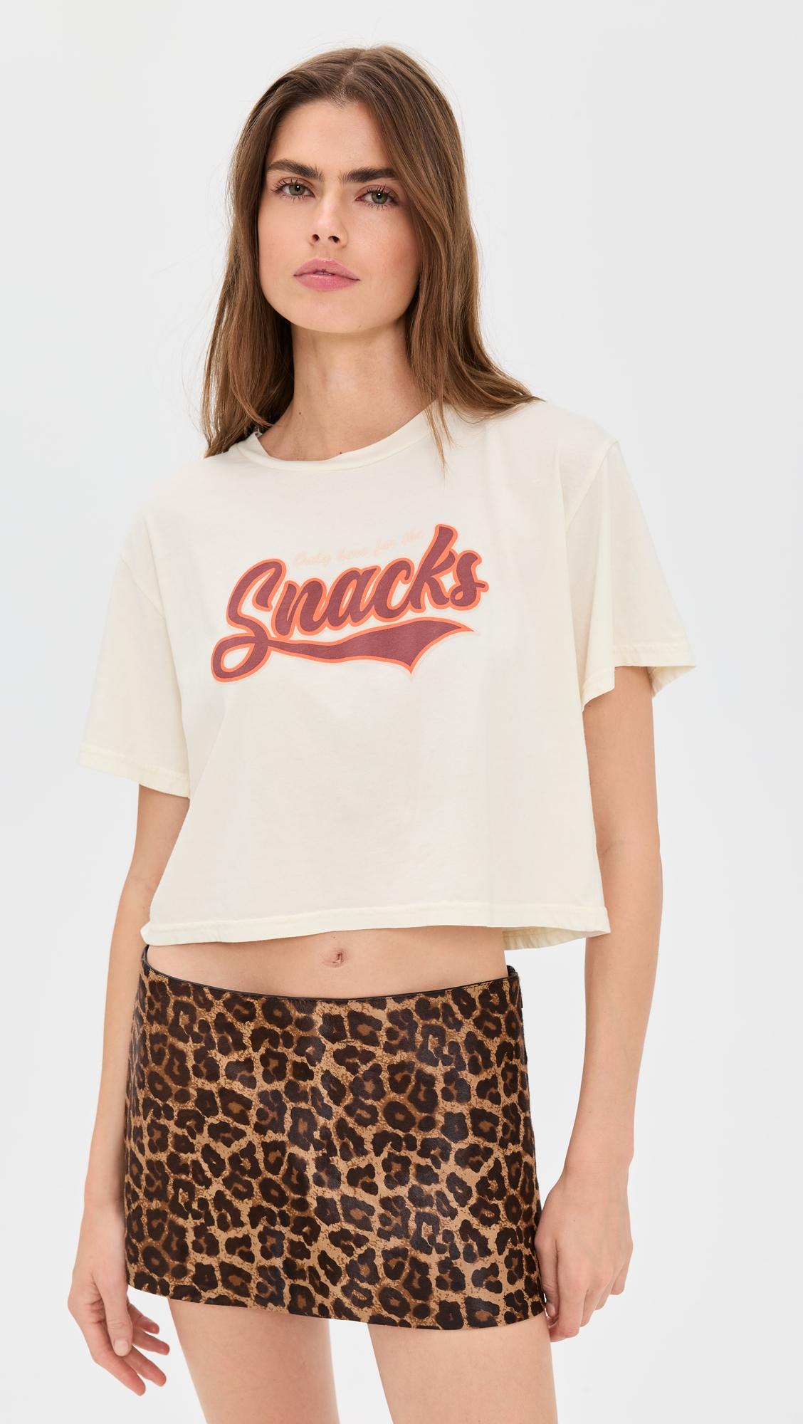 only here for the snacks t-shirt