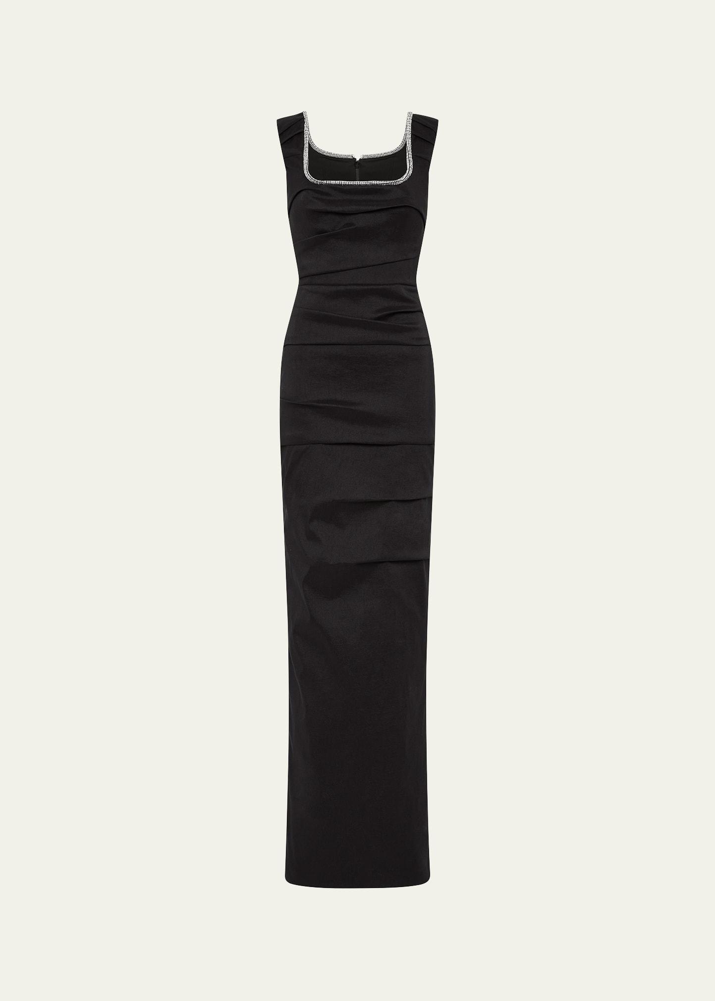 onyx crystal column gown