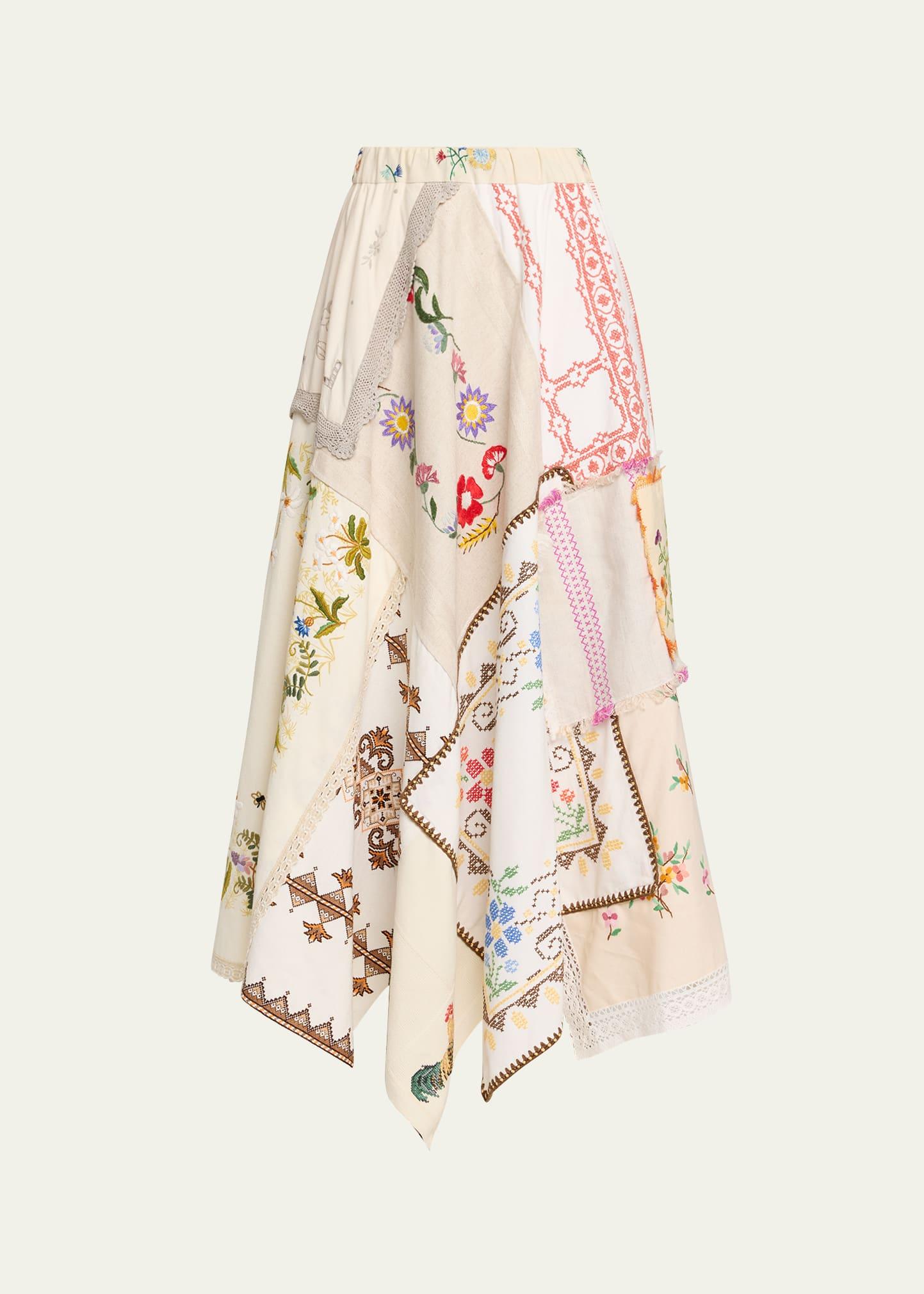 ooak kendima patchwork maxi skirt