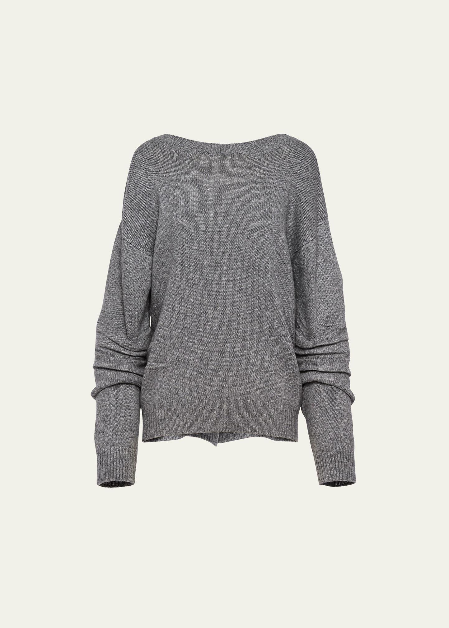 open back cashmere blend sweater