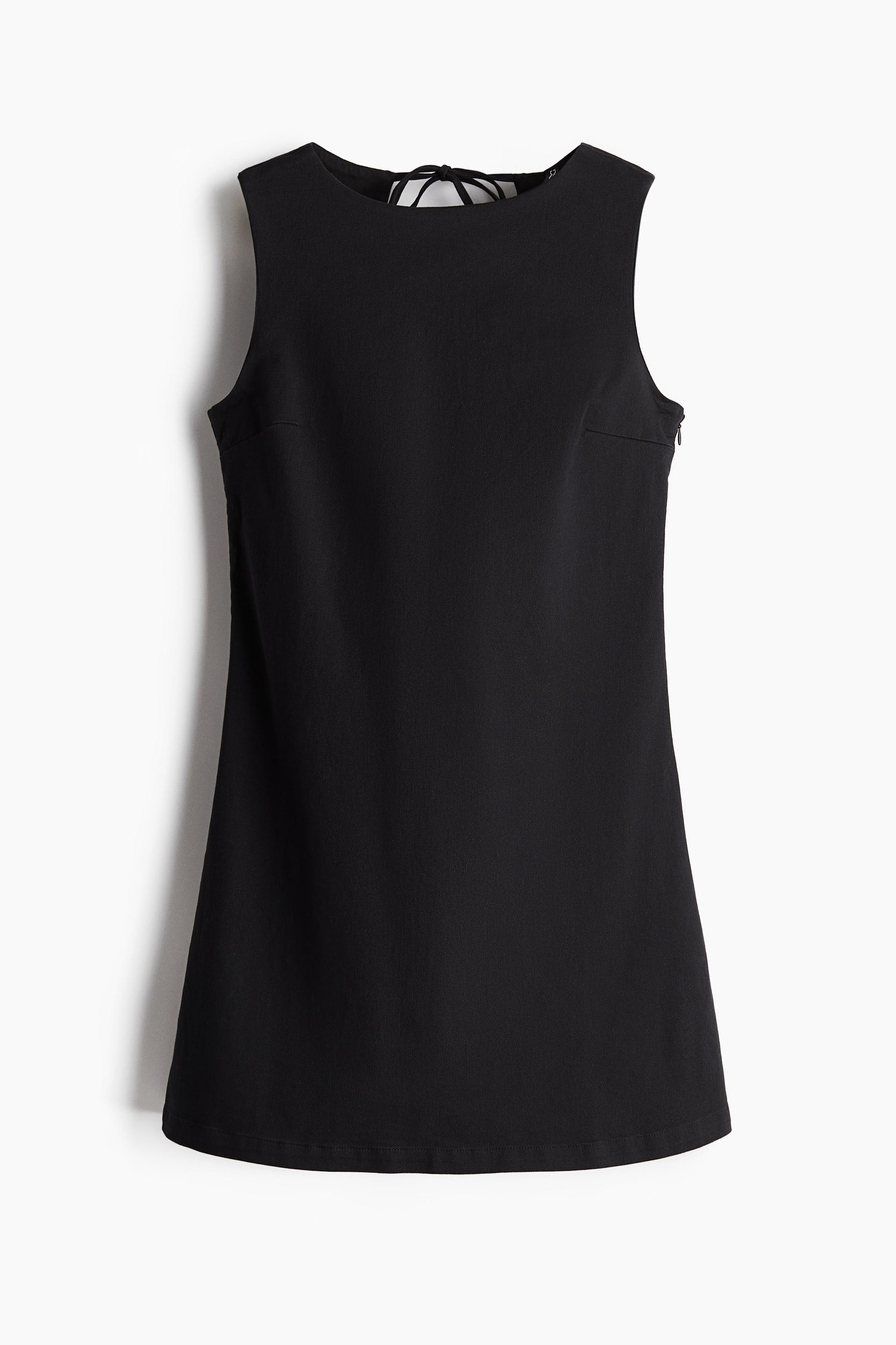 open-back cotton dress