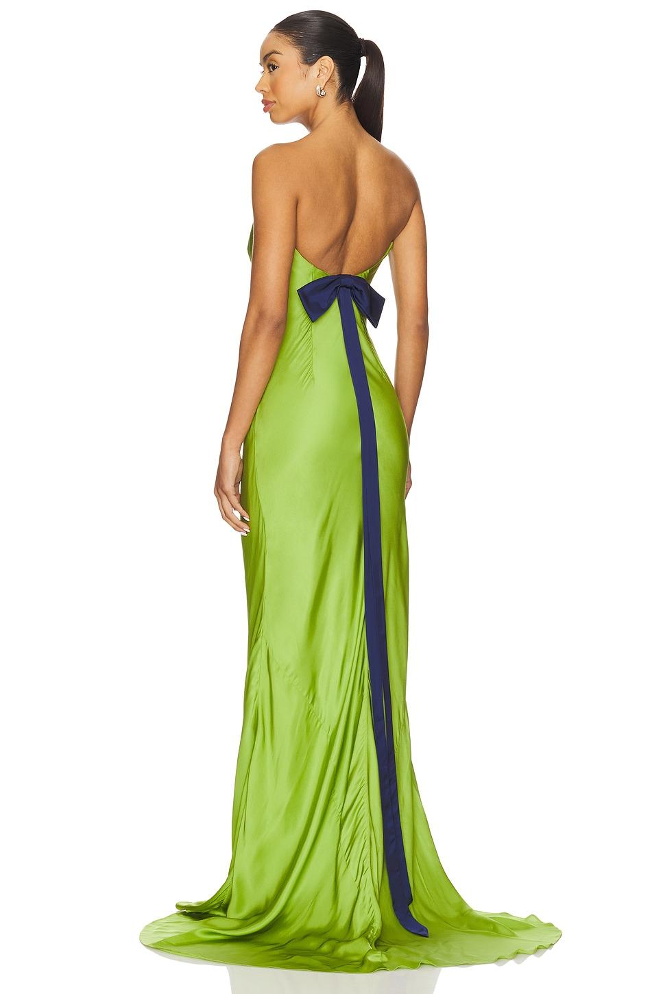 open back gown with bow