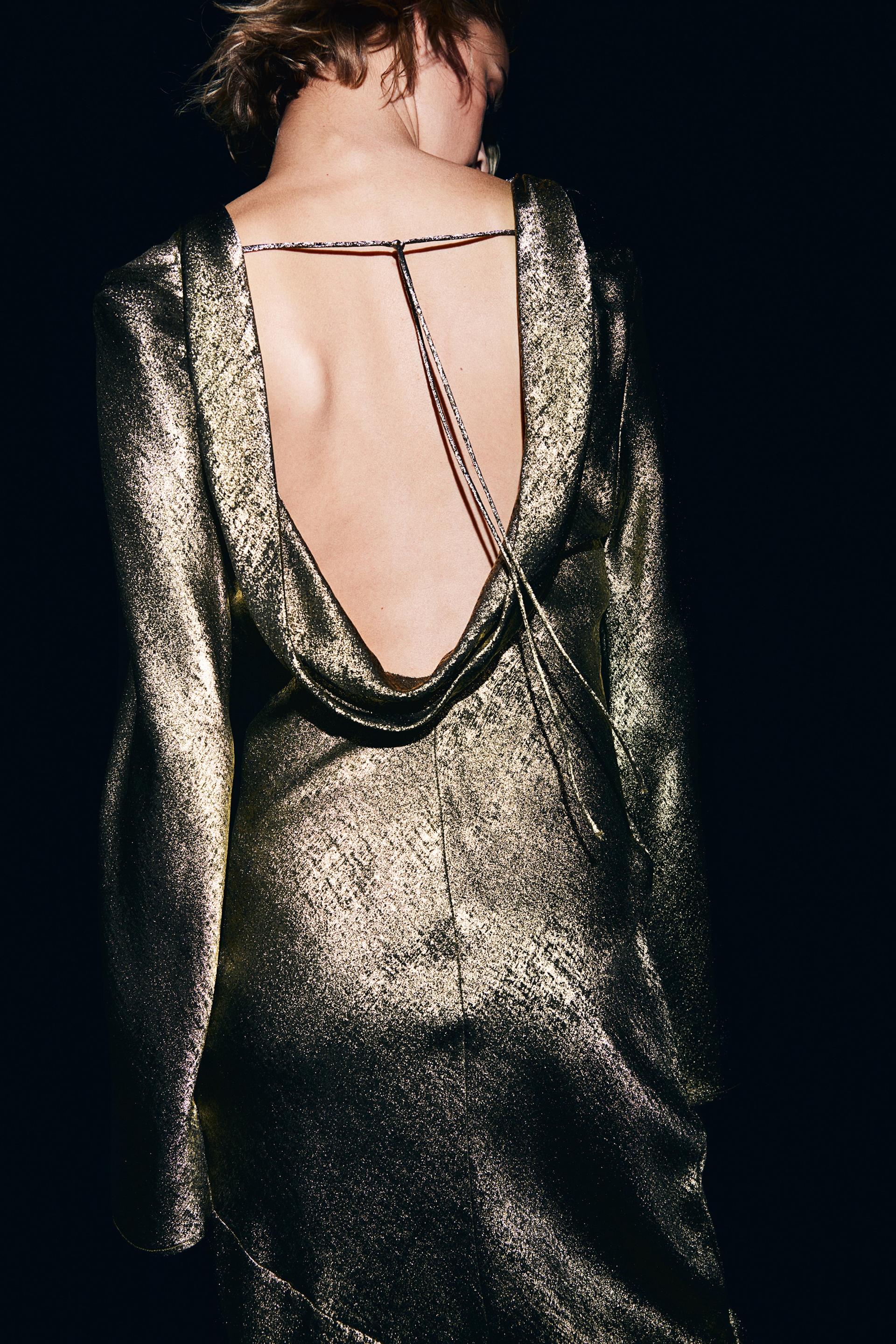 open-back satin dress