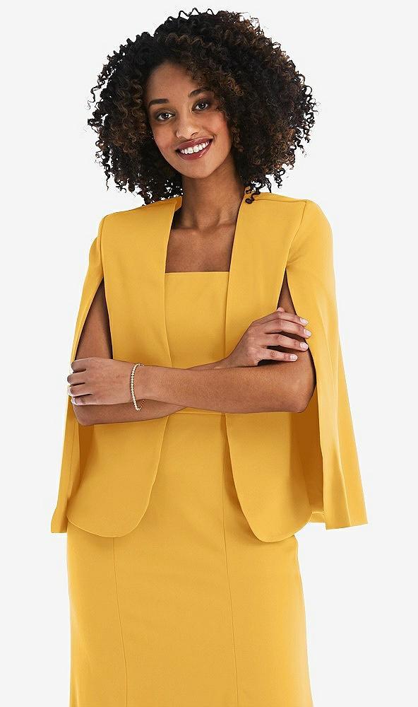 open-front split sleeve cape jacket