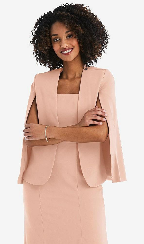 open-front split sleeve cape jacket