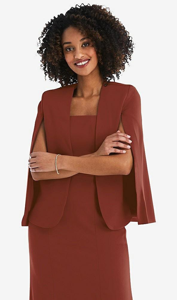 open-front split sleeve cape jacket