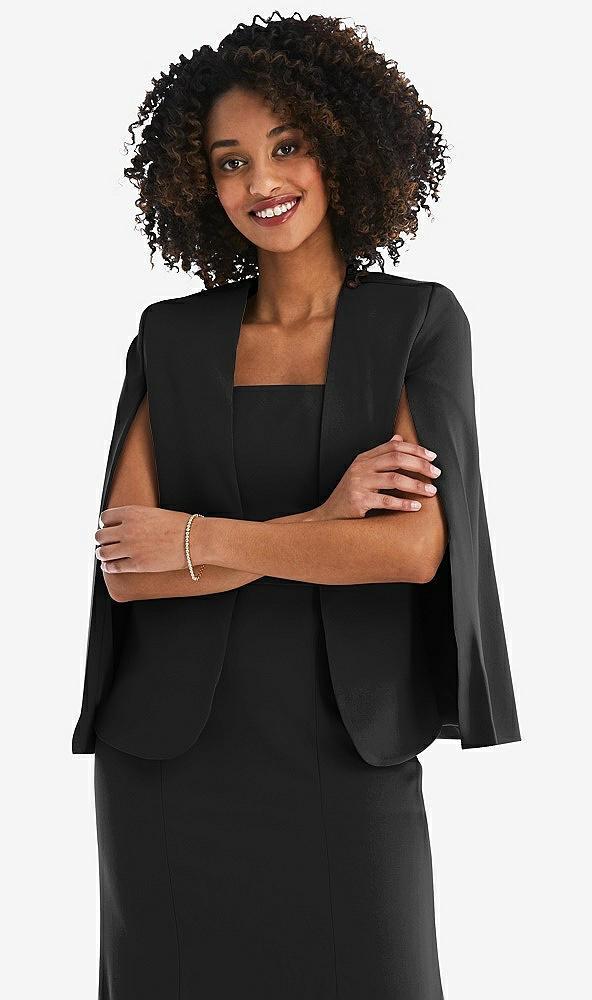 open-front split sleeve cape jacket