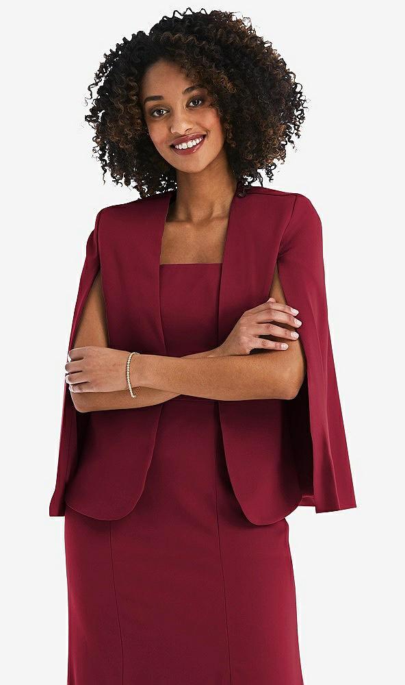 open-front split sleeve cape jacket