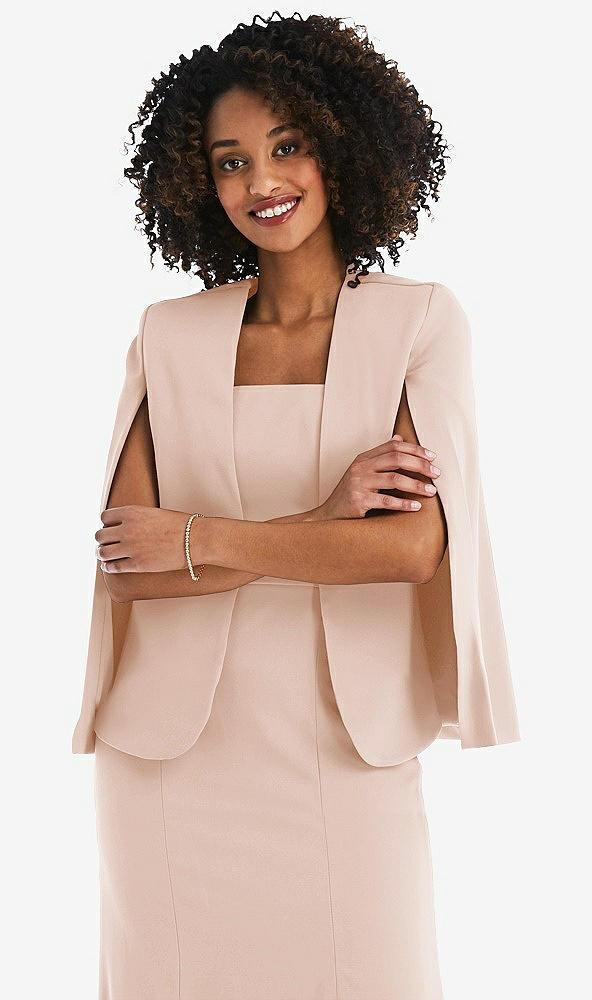 open-front split sleeve cape jacket