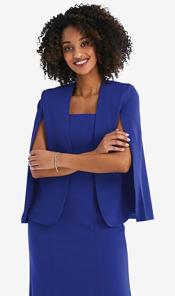 open-front split sleeve cape jacket