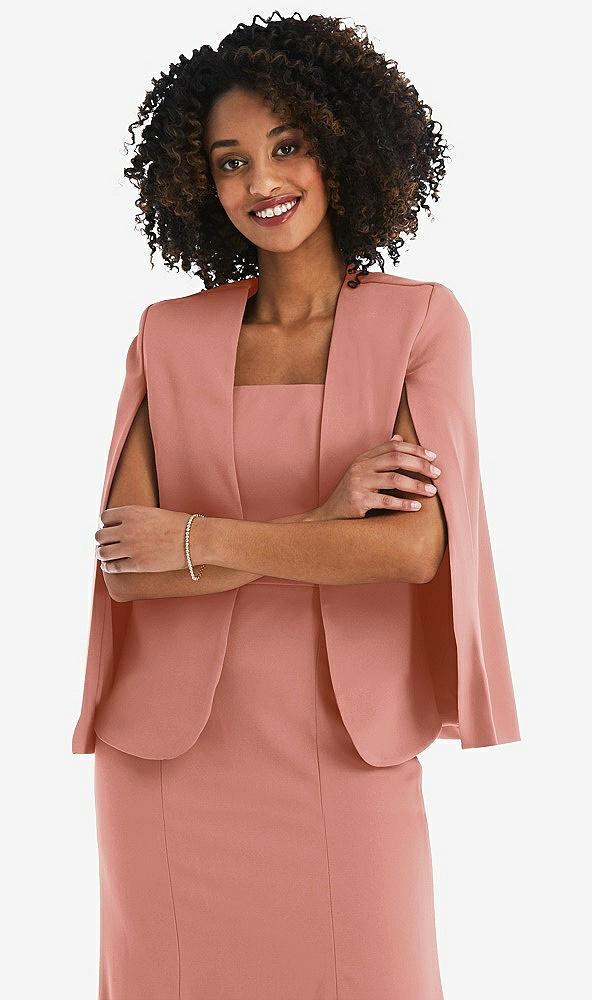 open-front split sleeve cape jacket