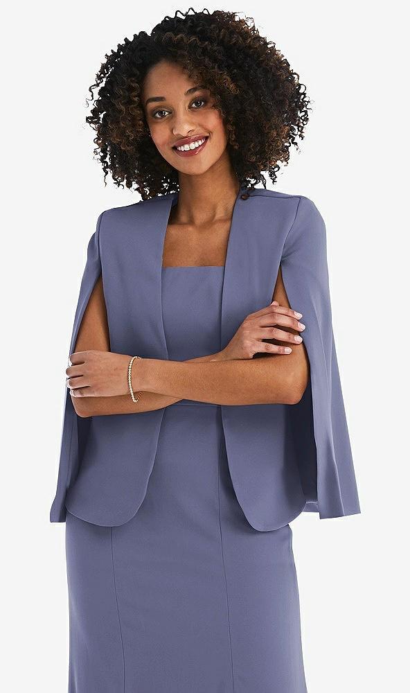 open-front split sleeve cape jacket
