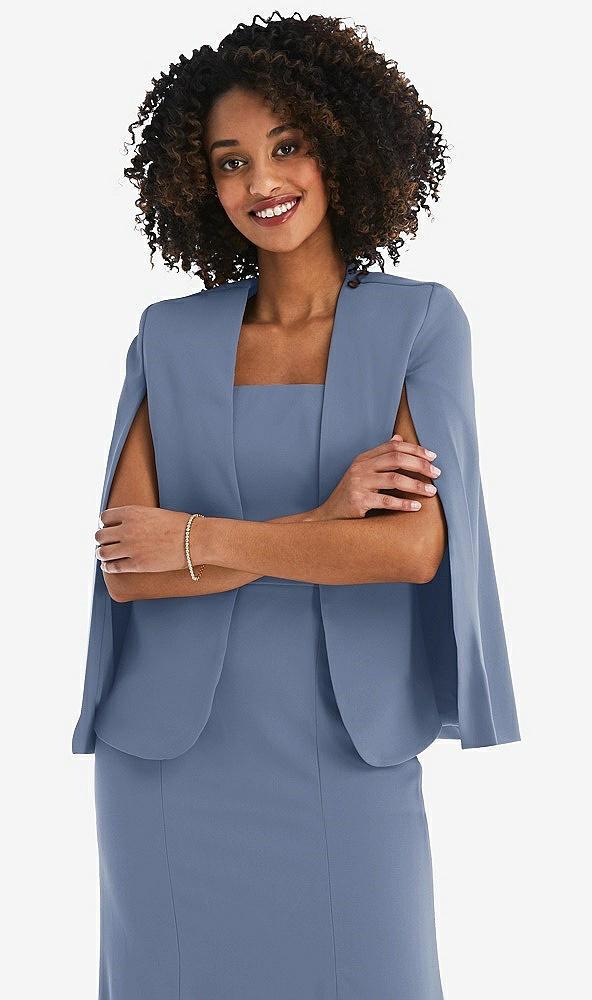 open-front split sleeve cape jacket