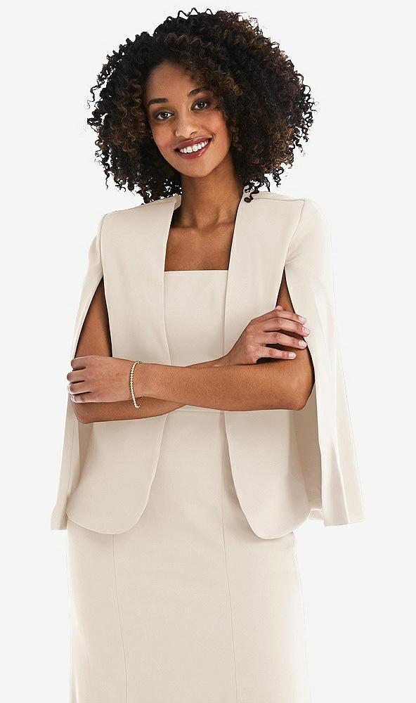 open-front split sleeve cape jacket