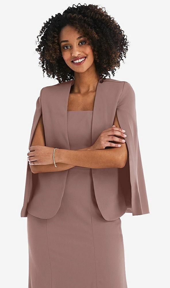 open-front split sleeve cape jacket