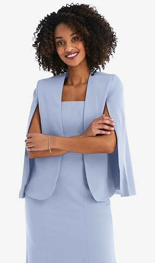 open-front split sleeve cape jacket