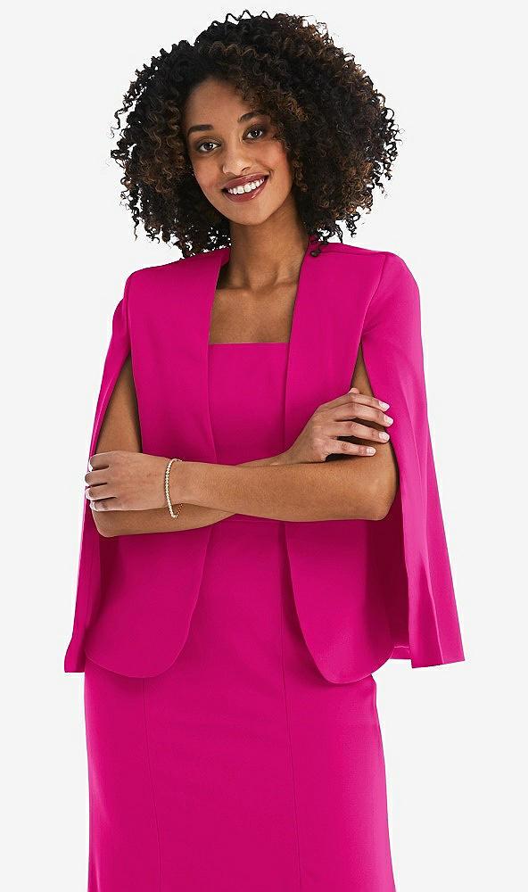 open-front split sleeve cape jacket